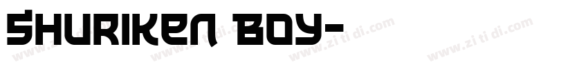 Shuriken Boy字体转换